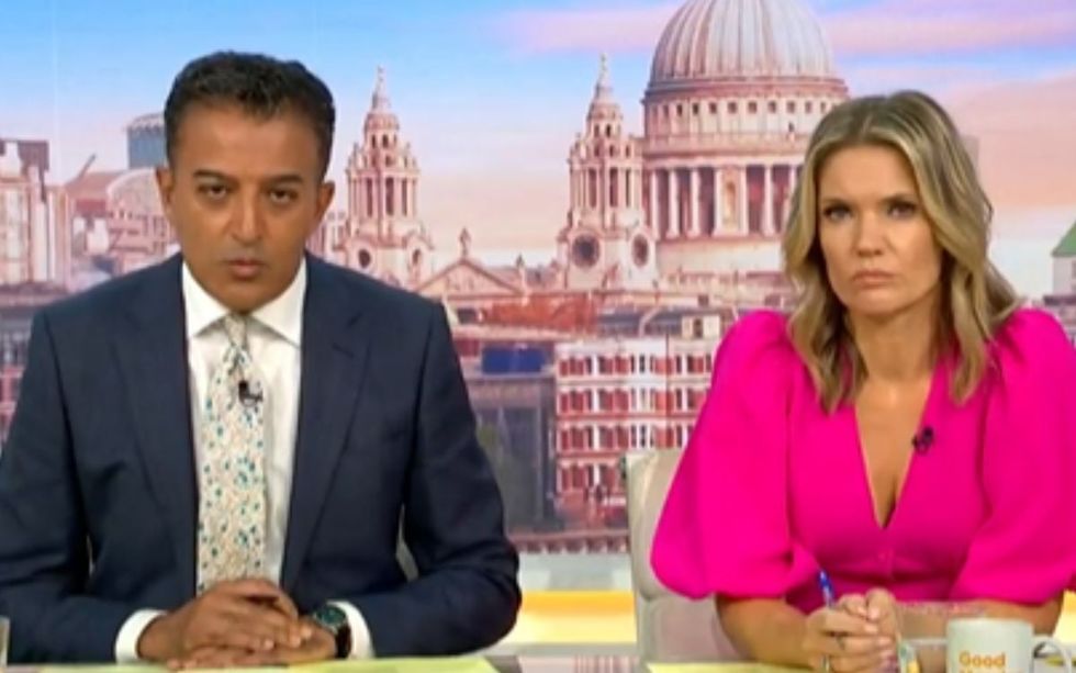 Adil Ray and Charlotte Hawkins
