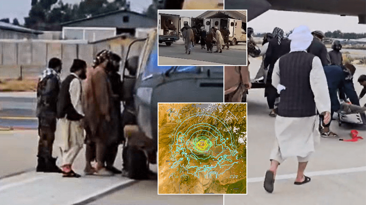 Afghanistan earthquake collage