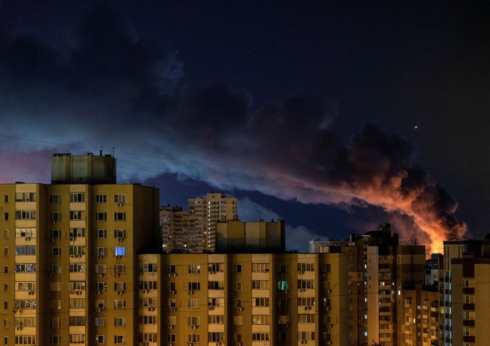 Aftermath of the strikes in Kyiv