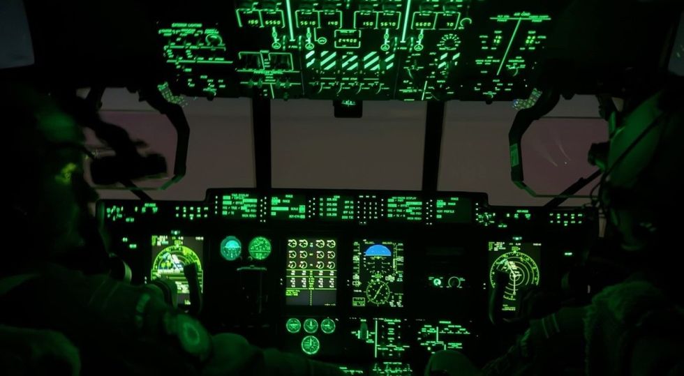 Blacked out RNZAF cockpit