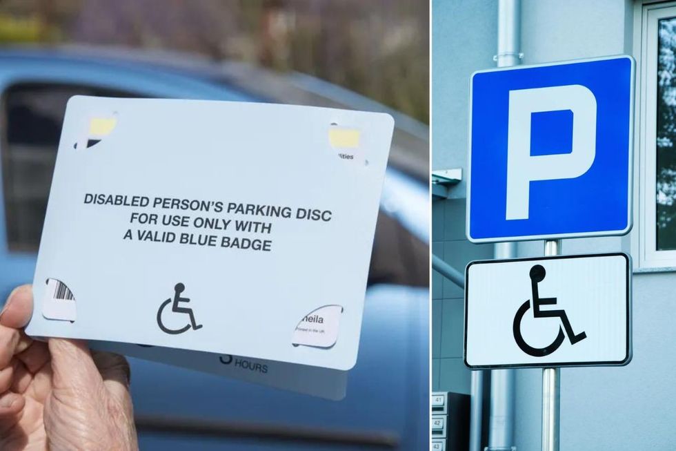 Blue Badge and a disabled parking space