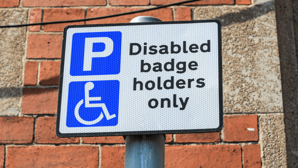 Blue badge sign
