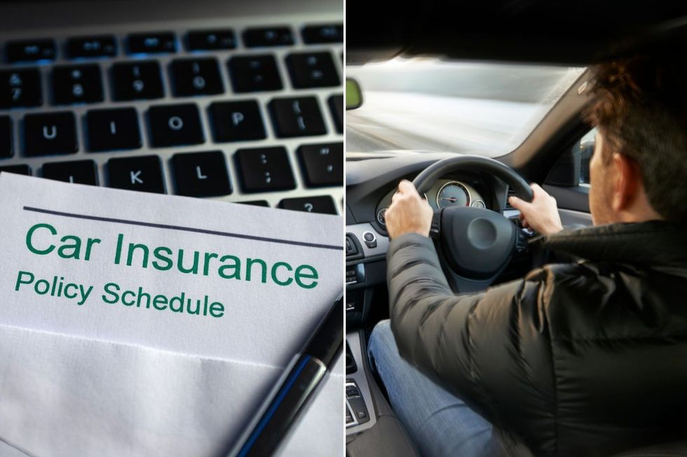 Car insurance and a person driving a car
