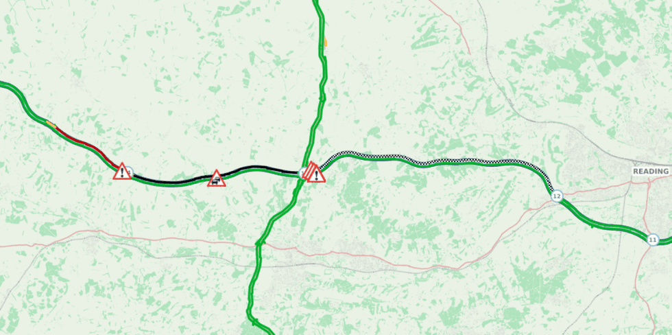 Drivers can expect long delays to the east of Reading this morning