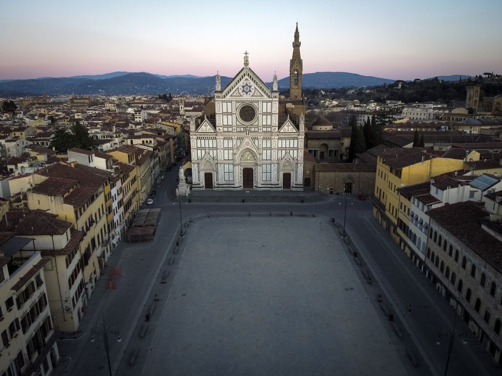Empty courtyard in Florence