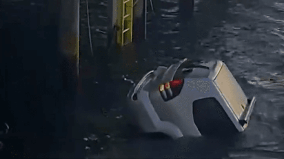 Footage of the crash