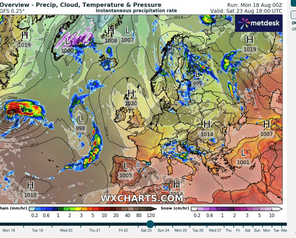 Homegrown high pressure over the UK