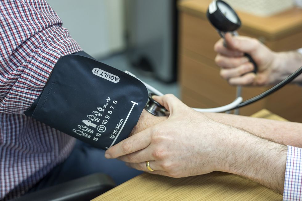 Man having a blood pressure test