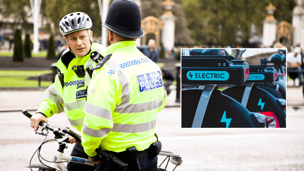 Police and electric bike