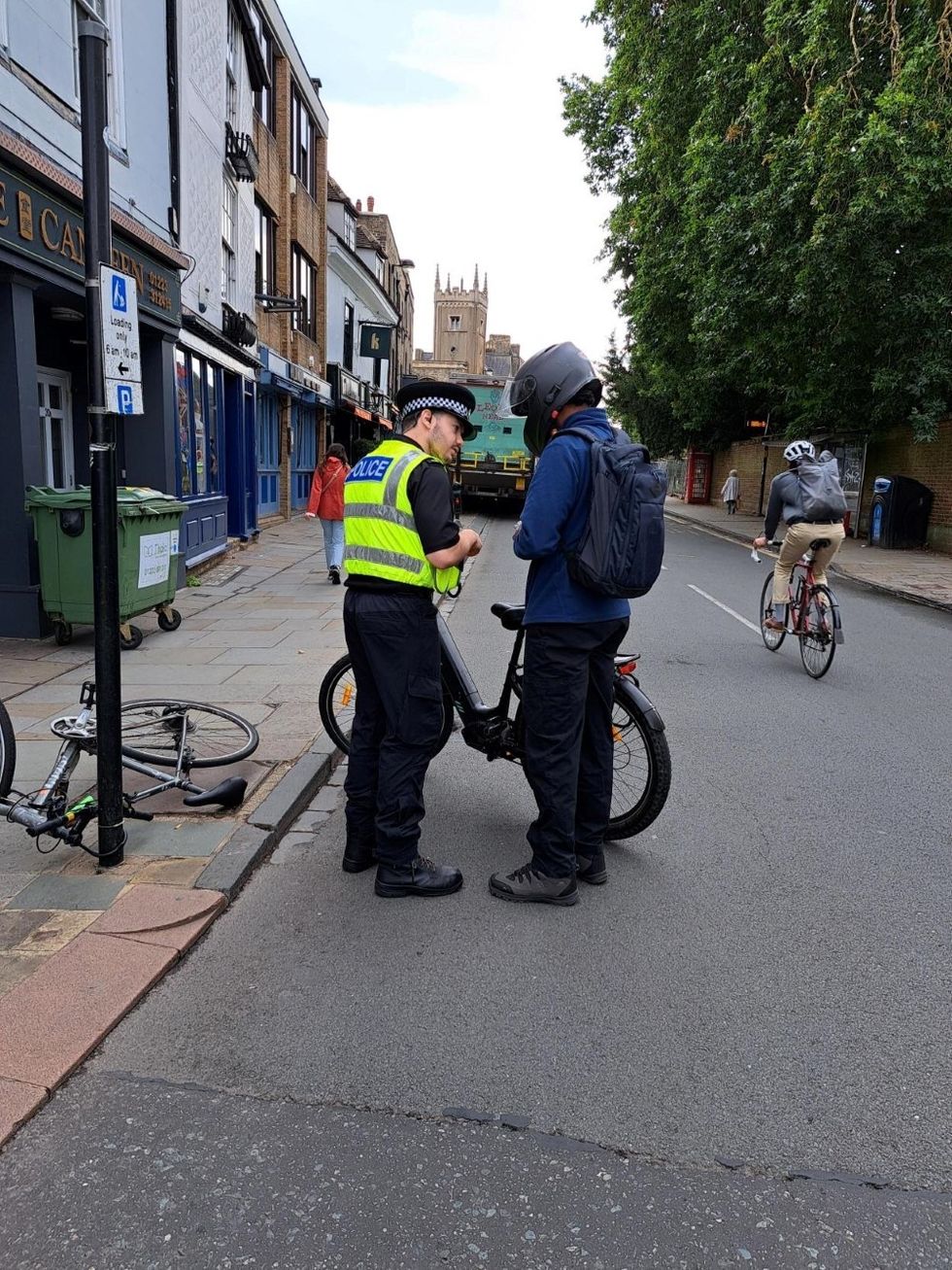 Police seizing bikes