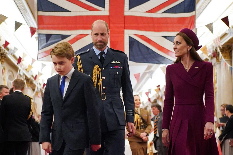 Prince George, Prince William and Princess Kate