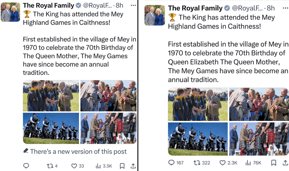 Royal Family blunder