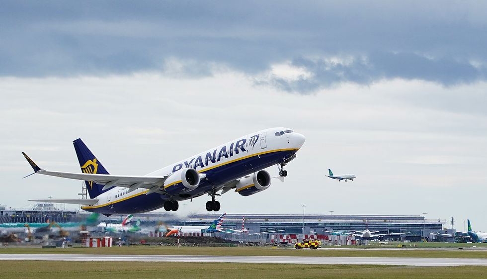 Ryanair plane taking off