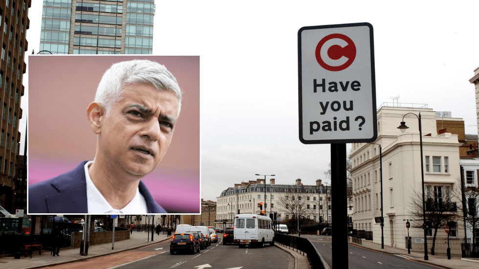 Sadiq Khan and Congestion Charge sign