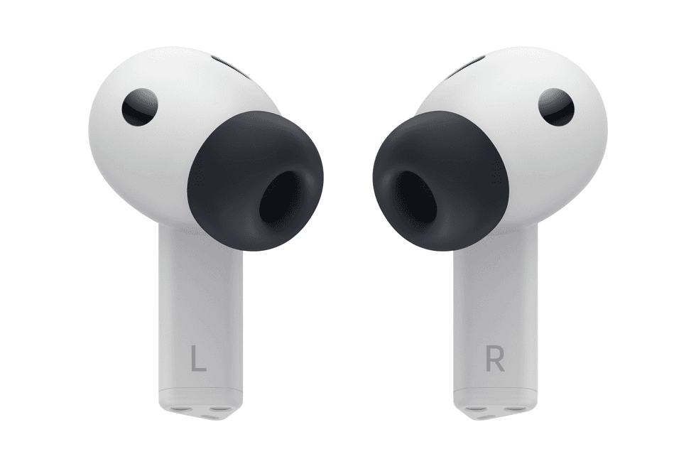samsung Galaxy Buds3 FE pictured on a white background