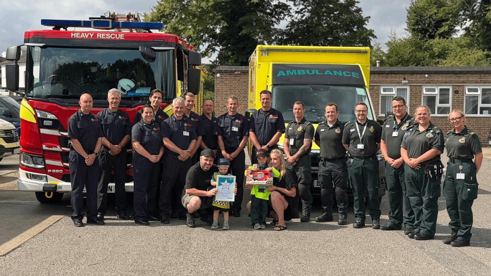 Stanley Dunmore meeting the emergency services