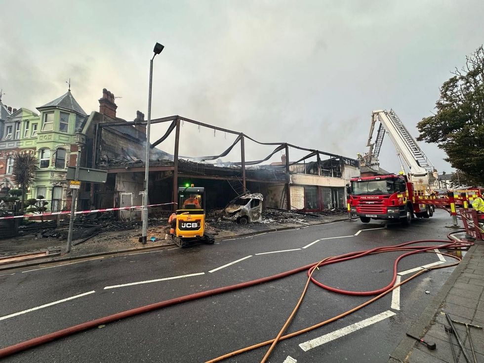 The aftermath of the blaze in Clacton