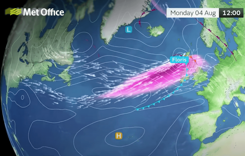 \u200bStorm Floris arrives on the Jet Stream