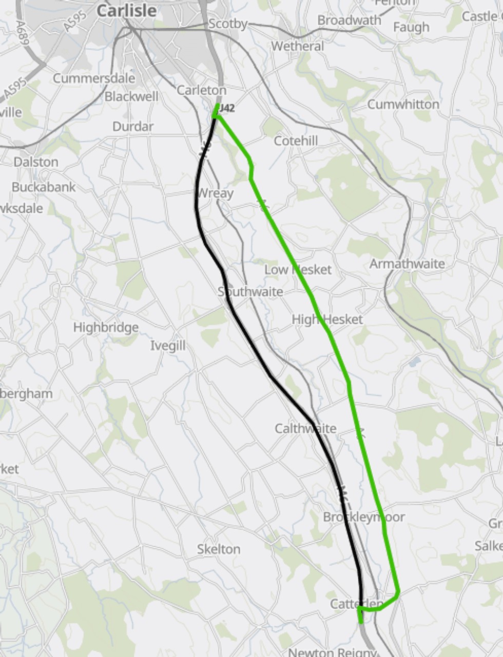 \u200bThe outlined diversion for the M6