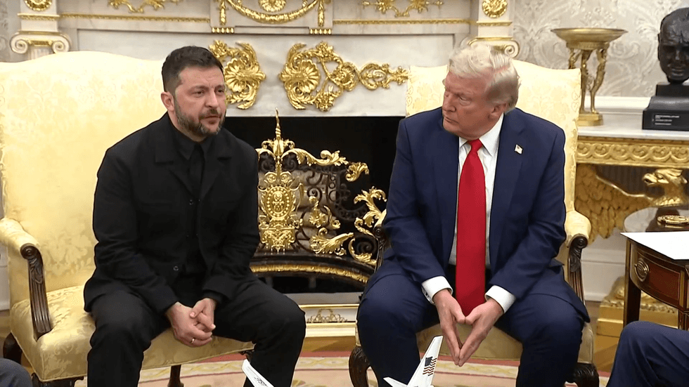 Ukrainian President Volodymyr Zelensky and Trump