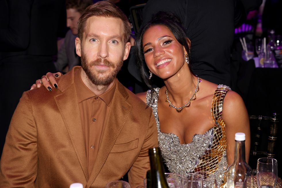 Vick Hope and Calvin Harris