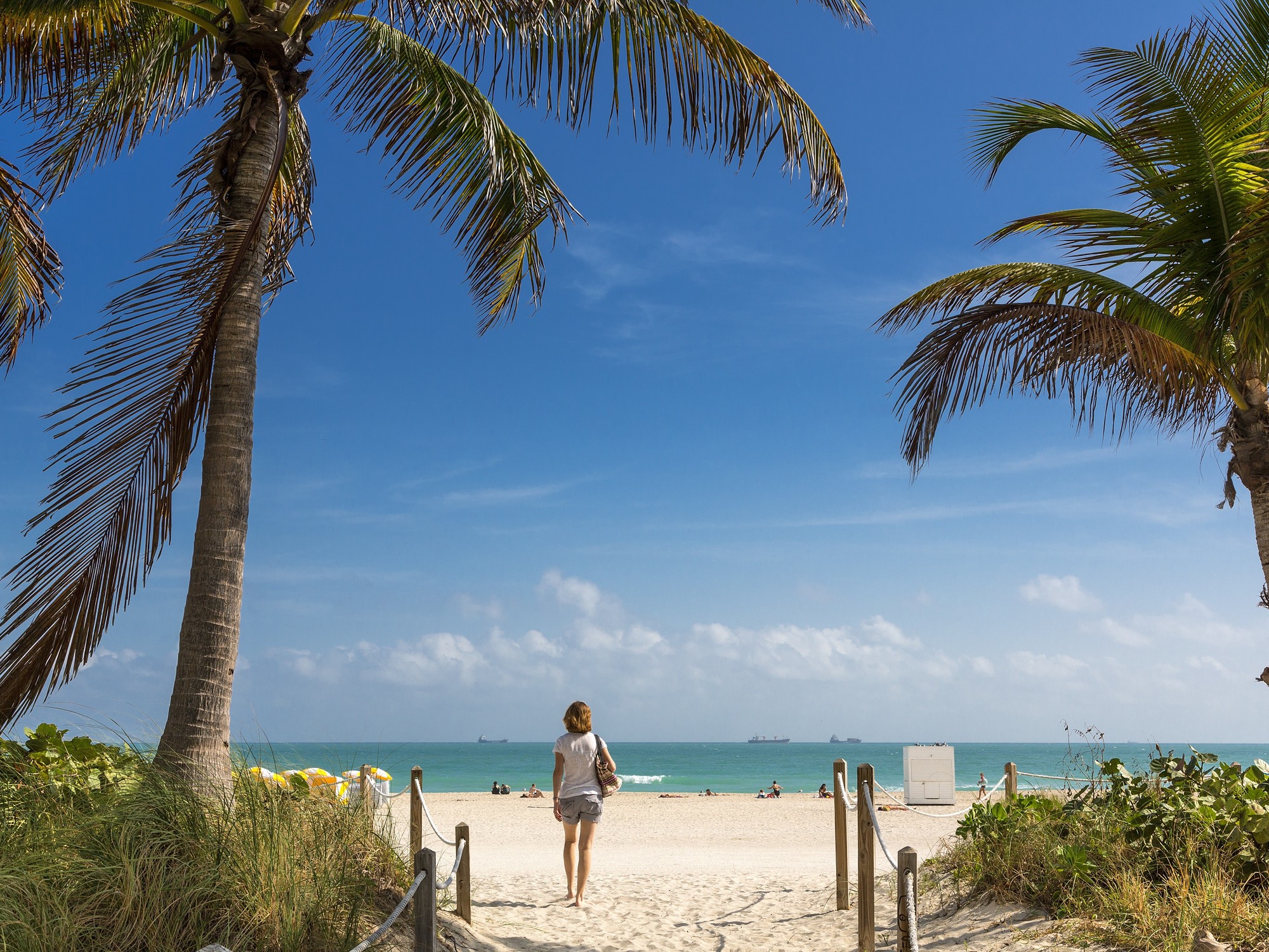 Woman on Miami beach Florida